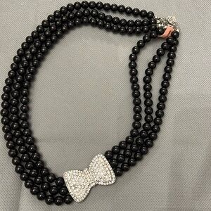 Black bead necklace